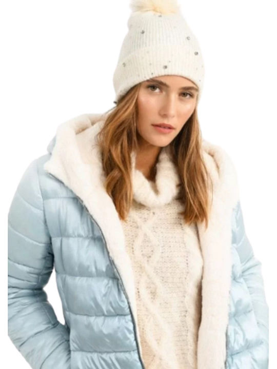 Knitted Beanie Cap White
