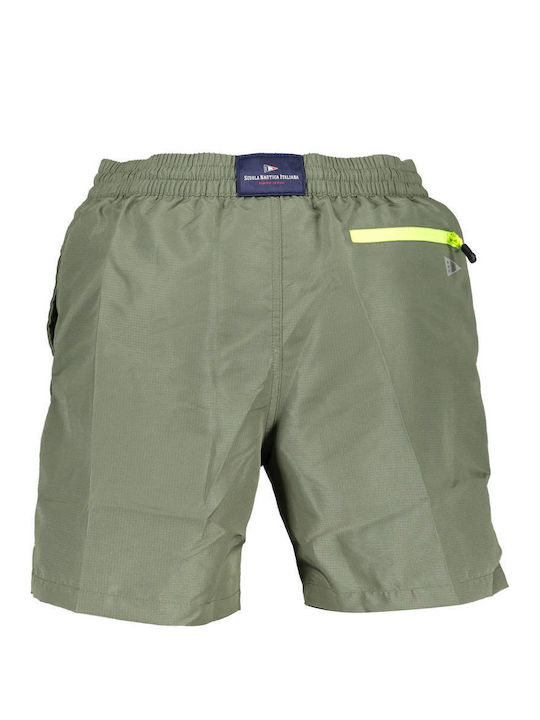 Scuola Nautica Italiana Herren Badehose VERDE Monochrom 138330-MILITY