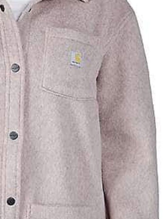 Wool Women's Brown Overshirt