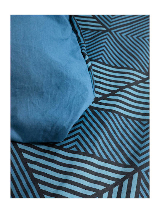 Madi Sheet Sets King Size 270x260cm. Prism Blue 4pcs