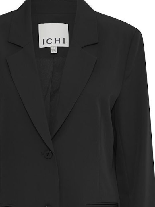 ICHI Lang Damen Blazer Schwarz