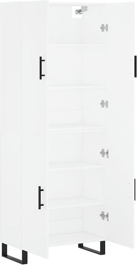Bibliotecă Albă 69.5x34x180 cm