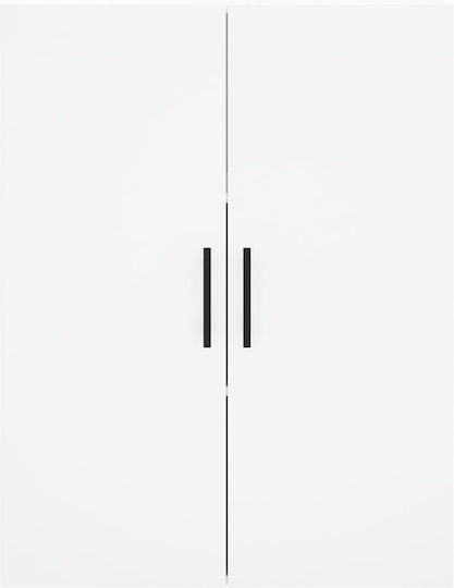 Bibliotecă Albă 69.5x34x180 cm