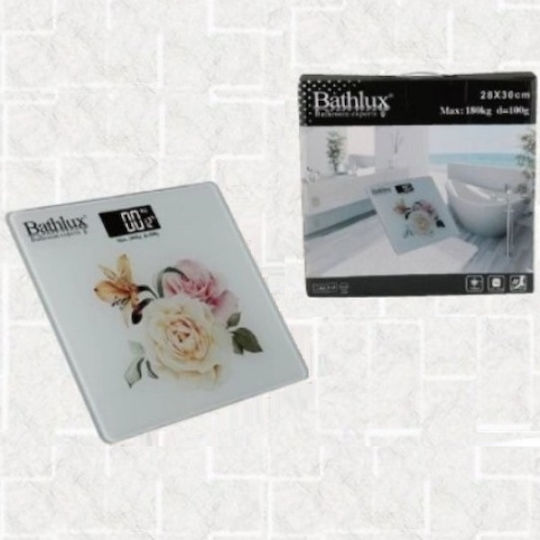 Bathlux Digital Badezimmerwaage in Farbe Weiß Rosen 90305