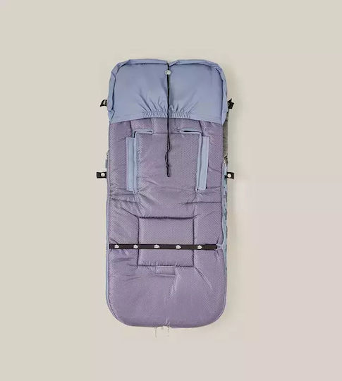 Interbaby Star Universal Stroller Footmuff Waterproof Gray with Velvet Lining 90x46cm