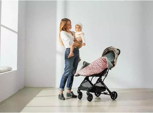 Interbaby Montan Universal Ποδόσακος Καροτσιού Ροζ με Βελούδινη Επένδυση 90x46εκ.