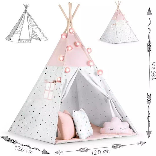 Nukido Kids Indian Teepee Play Tent for 3+ years Pink