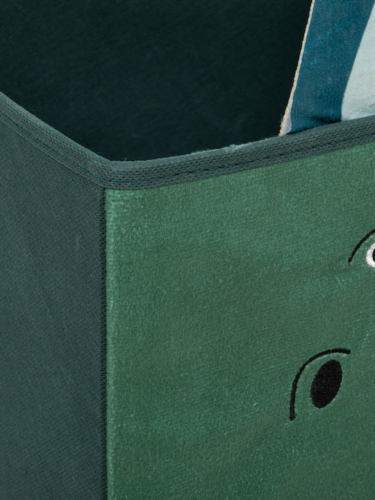 Atmosphera Fabric Toy Storage Box Dino Green 29x29x29cm