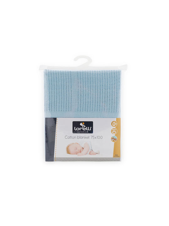 Lorelli Blanket Nursery Swaddling Blankets Classic Cotton Blue 75x100cm.