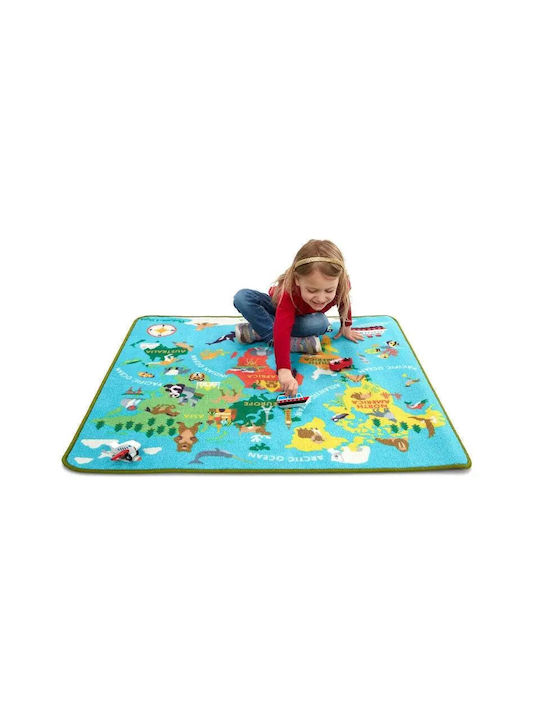Melissa & Doug Κόσμος Παιδικό Χαλί Πολύχρωμο 100x102cm