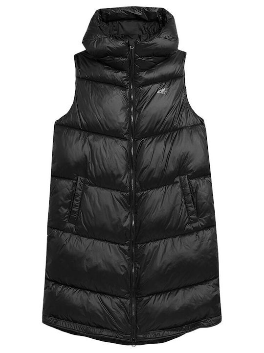 Women's for Hiking Short Puffer Jacket for Winter with Hood Black