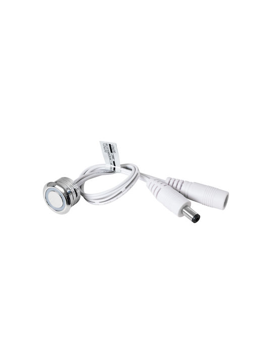 GloboStar Round Metallic Recessed Spot with Integrated LED and Cool White Light White 2x2cm. 1pcs