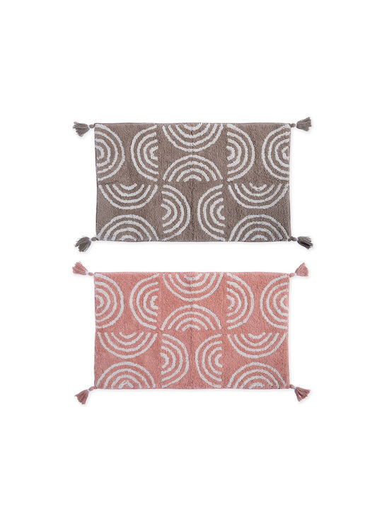 Nef-Nef Homeware Πατάκι Μπάνιου Βαμβακερό Alba 034003 Pink 50x80εκ.