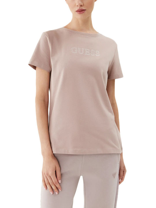 Guess Γυναικείο T-shirt Ροζ