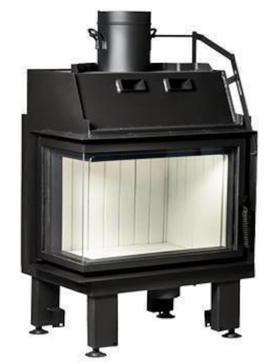Lazaru E-Line e-CORNER 70/51 Ενεργειακό Τζάκι Ξύλου Αερόθερμο 11kW Αριστερή Γωνία με Ανοιγόμενες Πόρτες Κλειστού Δοχείου