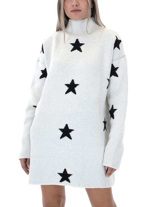 Tailor Made Knitwear All Day Knitted Mini Dress Black -OFF-WHITE