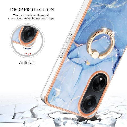 Electroplating Umschlag Rückseite Silikon Blau (Oppo A98)