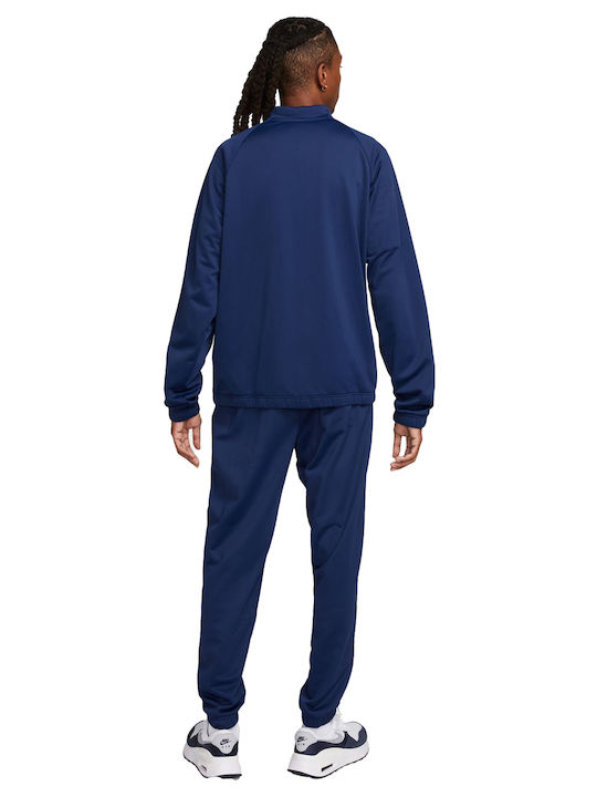 Tracksuit Glossy with Elastic Navy Blue
