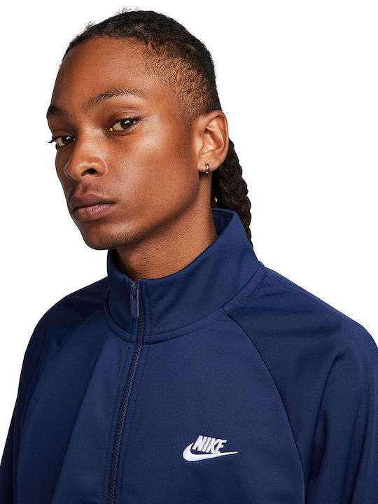 Tracksuit Glossy with Elastic Navy Blue