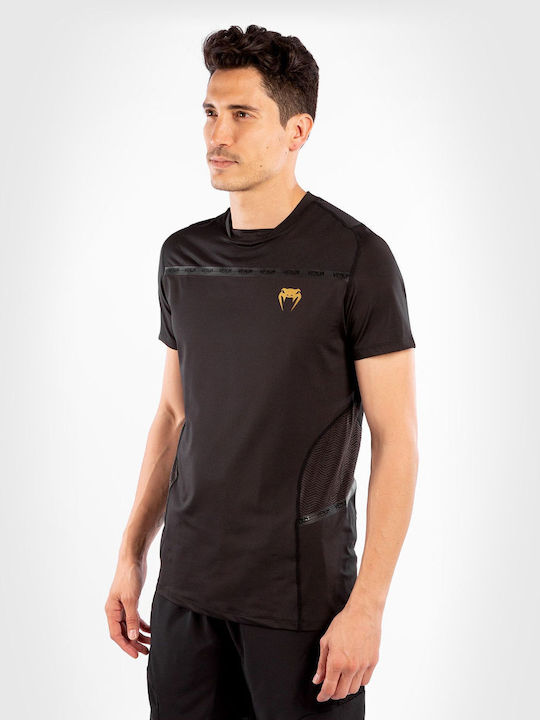 Venum Herren Sport T-Shirt Kurzarm Schwarz