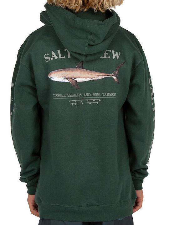 Salty Crew Kids Sweatshirt with Hood Green