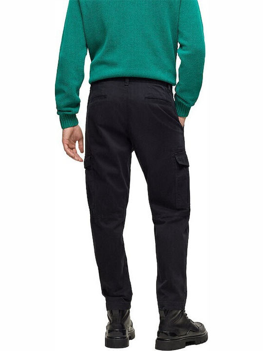 Men's Elastic Regular Fit Black Trousers