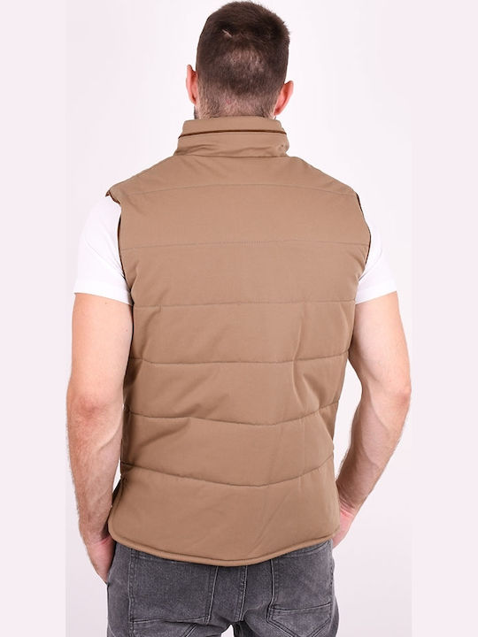 Ärmellos Jacke Puffer Beige