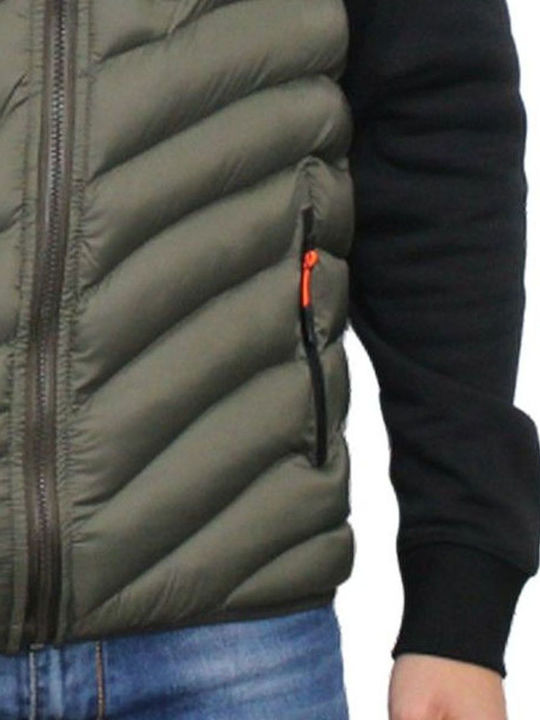 Ärmellos Jacke Puffer Khaki