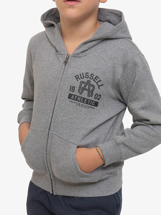 Kids Sweatshirt Cardigan with Hood Gray