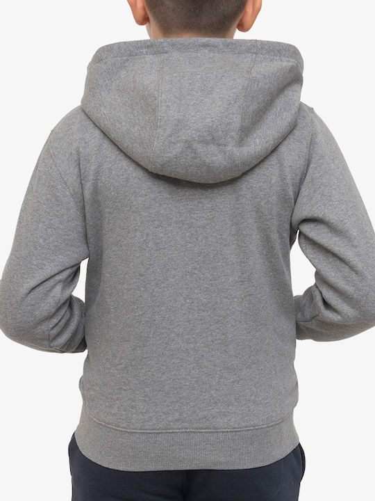 Kids Sweatshirt Cardigan with Hood Gray