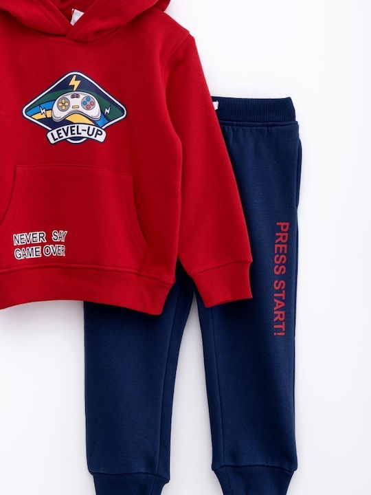 Funky Kids Sweatpants Set Red 2pcs