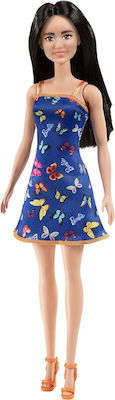 Barbie Κούκλα Butterfly Print Blue Dress & Strappy Heels για 3+ Ετών