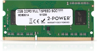 2 Power 2GB DDR3 RAM with 1600 Speed for Laptop