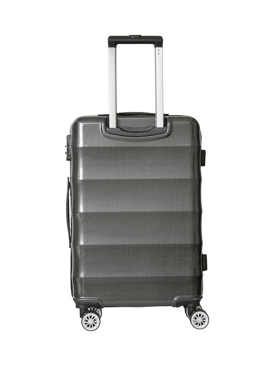 CAT Large Travel Suitcase Hard Black with 4 Wheels Height 75cm 84495-01