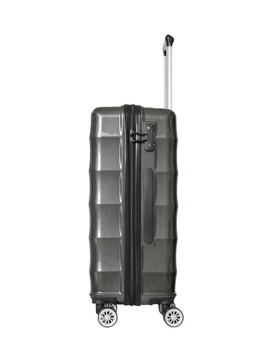 CAT Large Travel Suitcase Hard Black with 4 Wheels Height 75cm 84495-01
