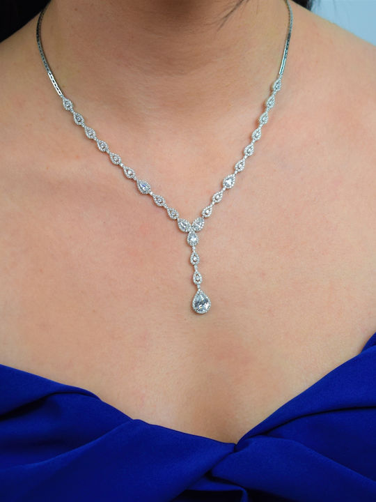 Xrisokosmima Комплект с Обеци от Бяло злато 14K