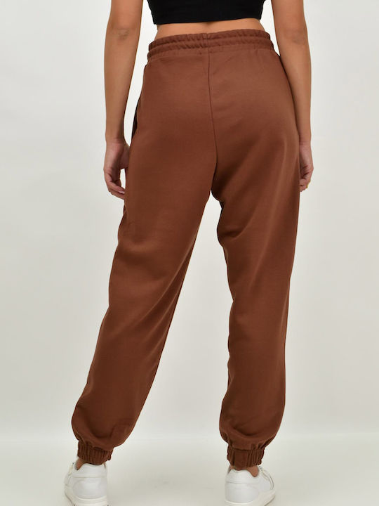 Potre Damen-Sweatpants Jogger Braun