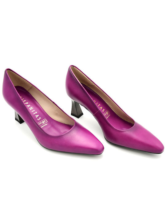 Hispanitas Leather Purple Heels