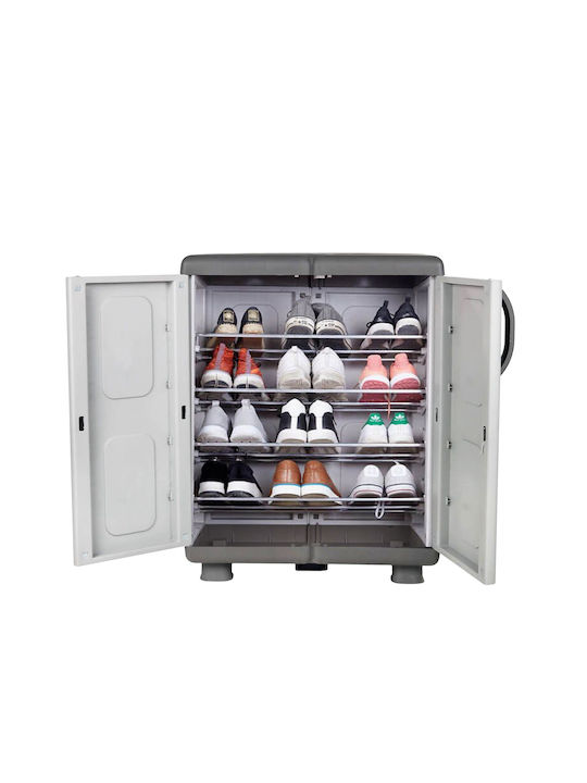 Shoe Cabinet Plastic with 4 Shelves 73x44x96cm