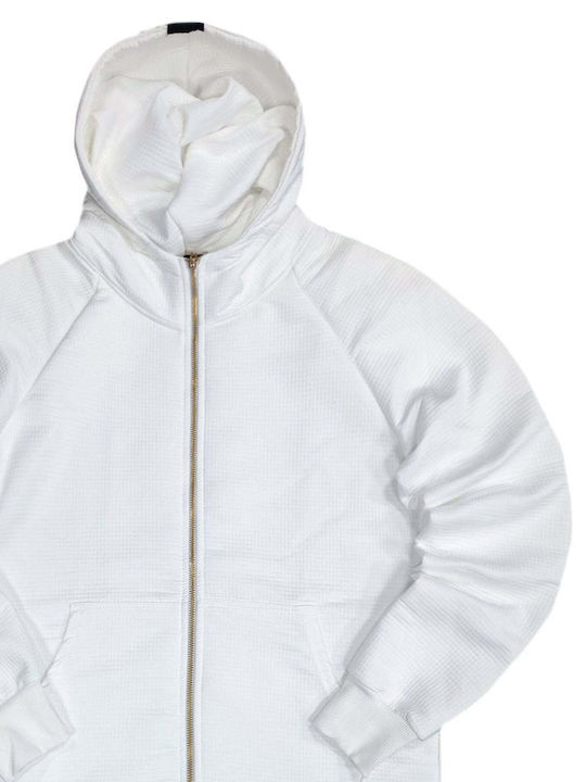White Hooded Cardigan