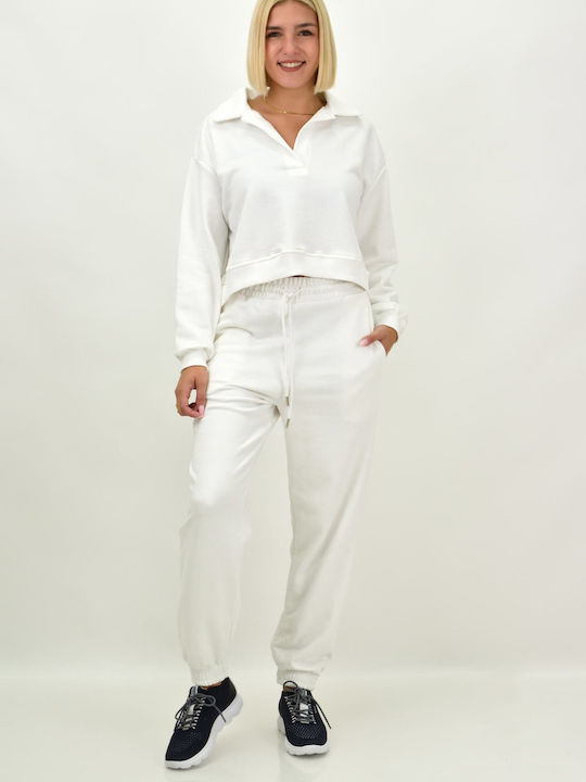 Sweatpants Set White