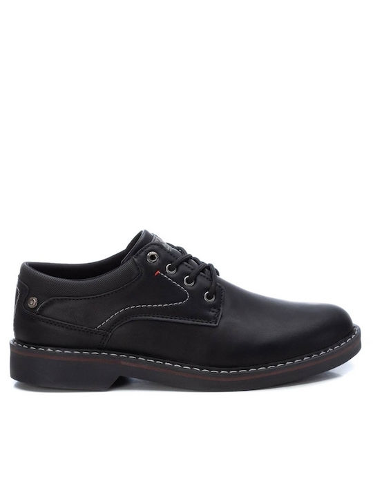 Xti Men's Leather Casual Shoes Black