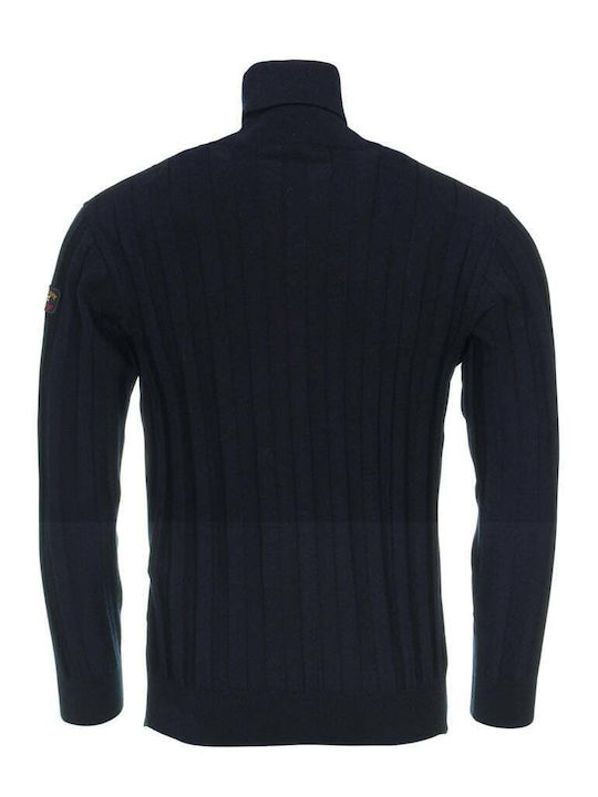 Paul & Shark Men's Long Sleeve Sweater Turtleneck Navy Blue