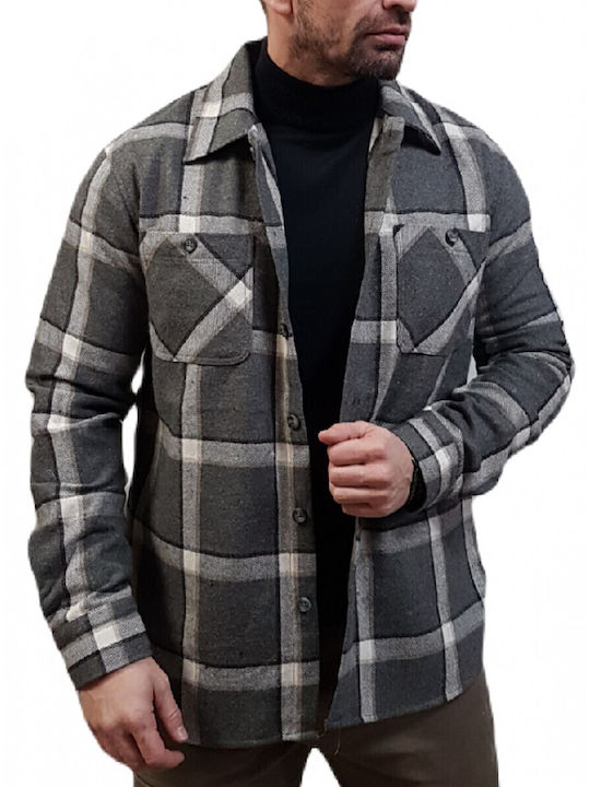 Vittorio Artist Herrenhemden Overshirt Grau