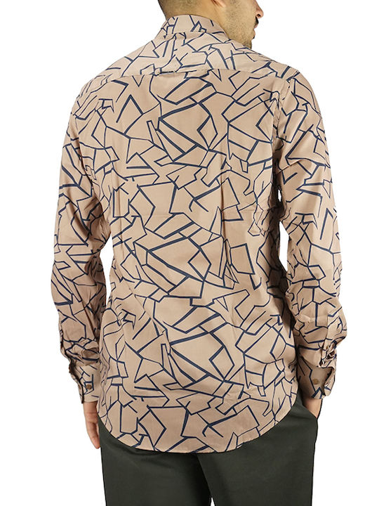 Vittorio Artist Πουκάμισο Slim-Fit Μπεζ
