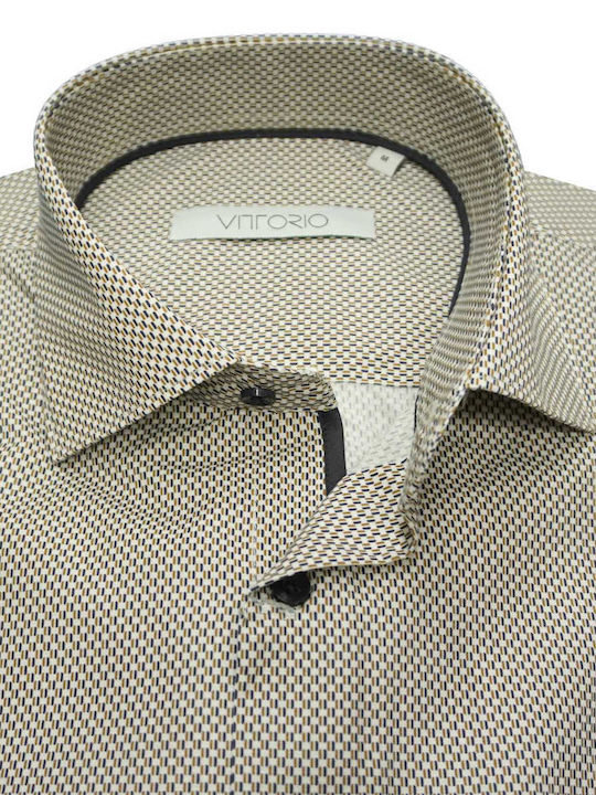 Vittorio Artist Men's Shirt Long Sleeve Cotton White