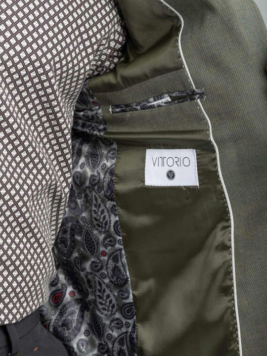 Majeste Men's Suit Jacket Slim Fit Khaki