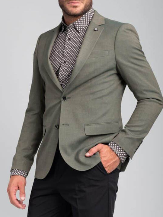 Majeste Men's Suit Jacket Slim Fit Khaki