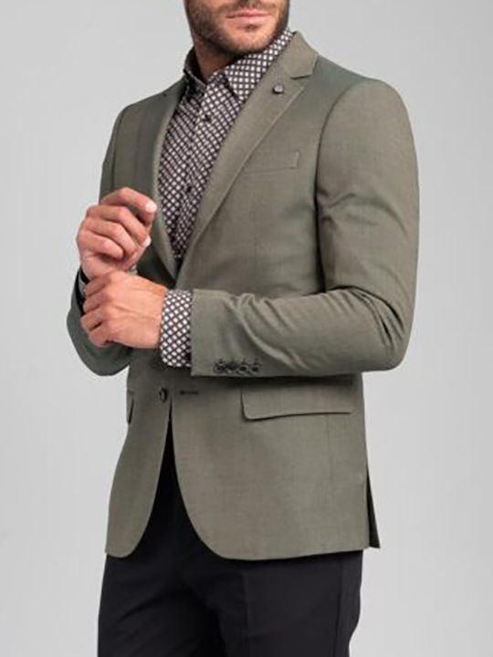Majeste Men's Suit Jacket Slim Fit Khaki