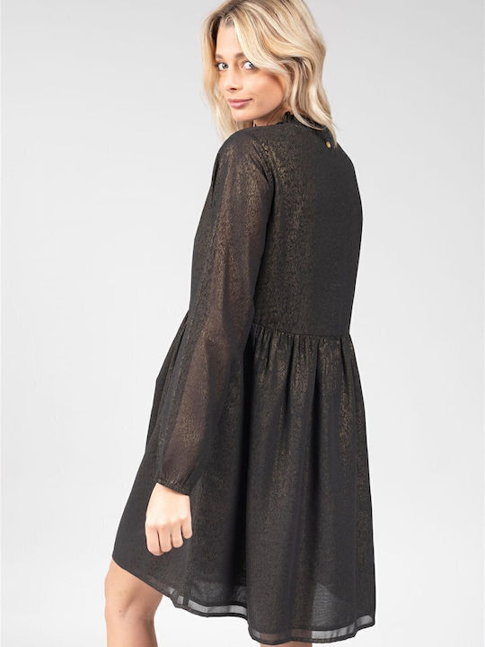 Robe Mabella Mini Σεμιζιέ Φόρεμα Μαύρο